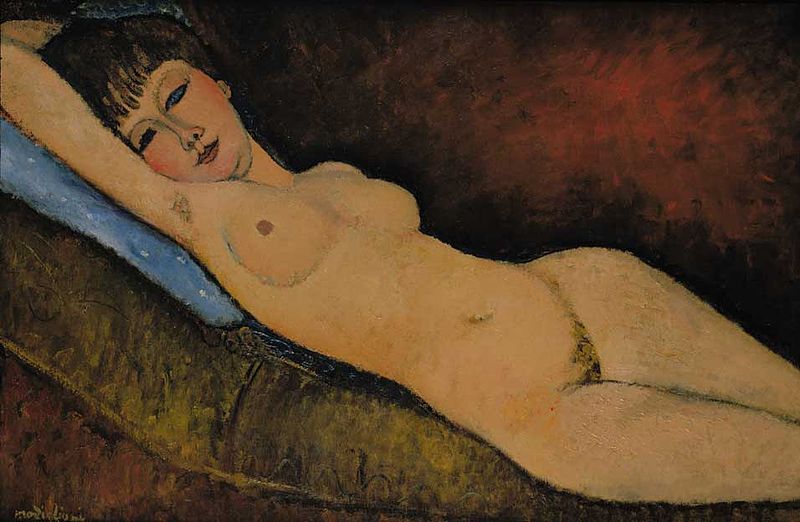 (image for) Amedeo Modigliani Paintings reclining nudes by Modigliani, 1916 - Click Image to Close